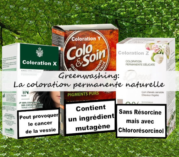 greenwashing, la coloration permanente naturelle